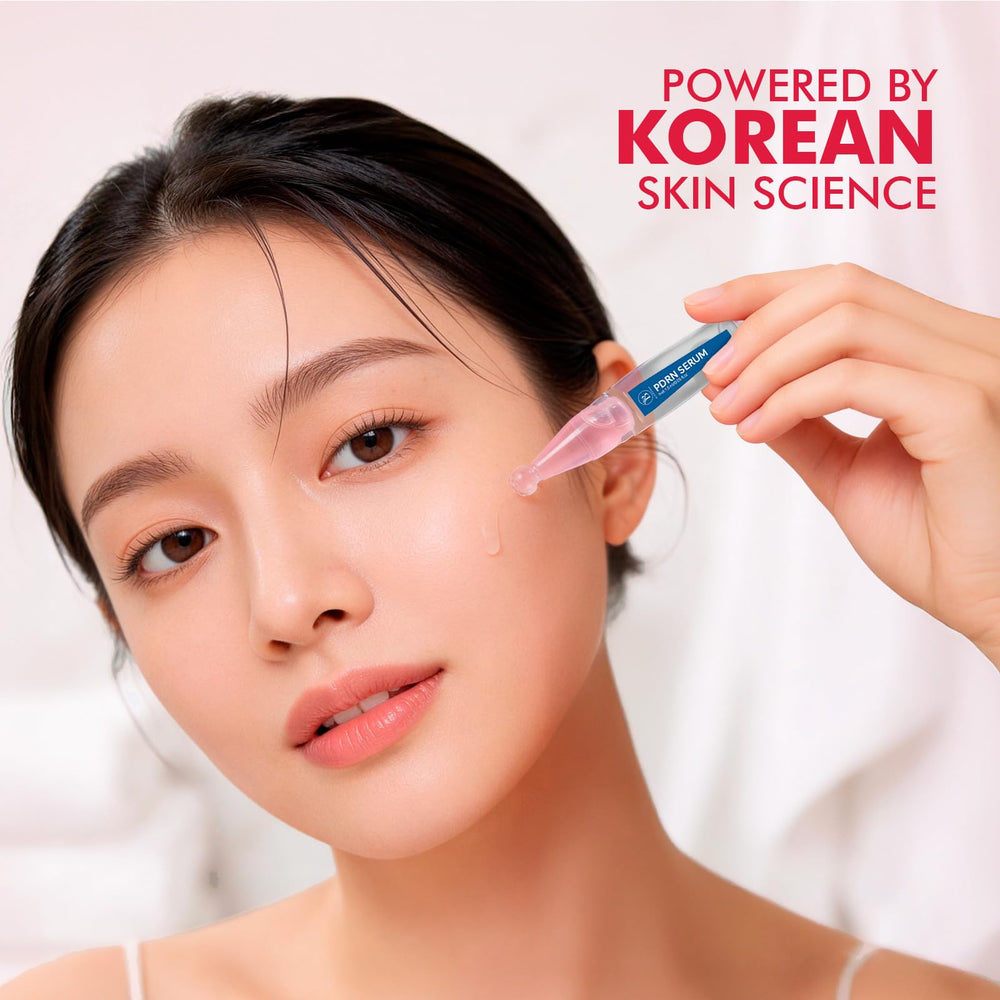 BLOOMORA serum texture on a spatula showing lightweight absorption benefit