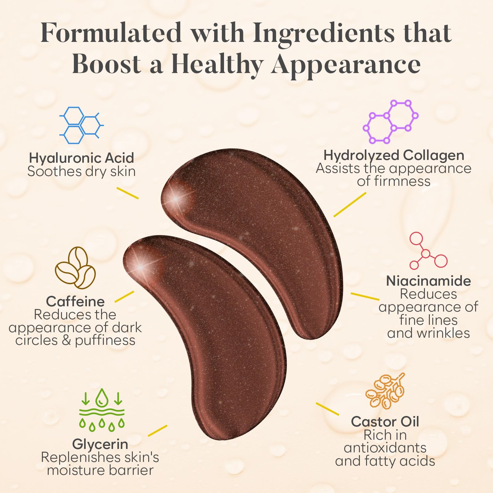 BLOOMORA single pair close-up revealing hydrogel shape for targeted hydration