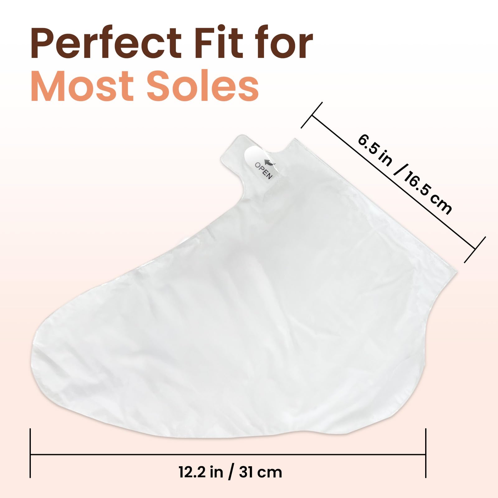 BLOOMORA foot beside ruler showing fit and size suitability benefit