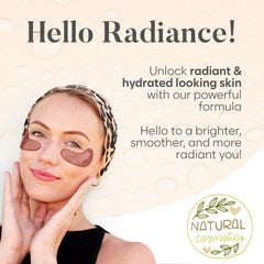 BLOOMORA serum texture on fingertip showing glossy hydrating formula