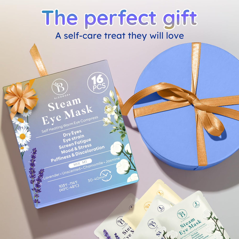 BLOOMORA travel pouch and masks packed for easy carry and on-the-go relaxation