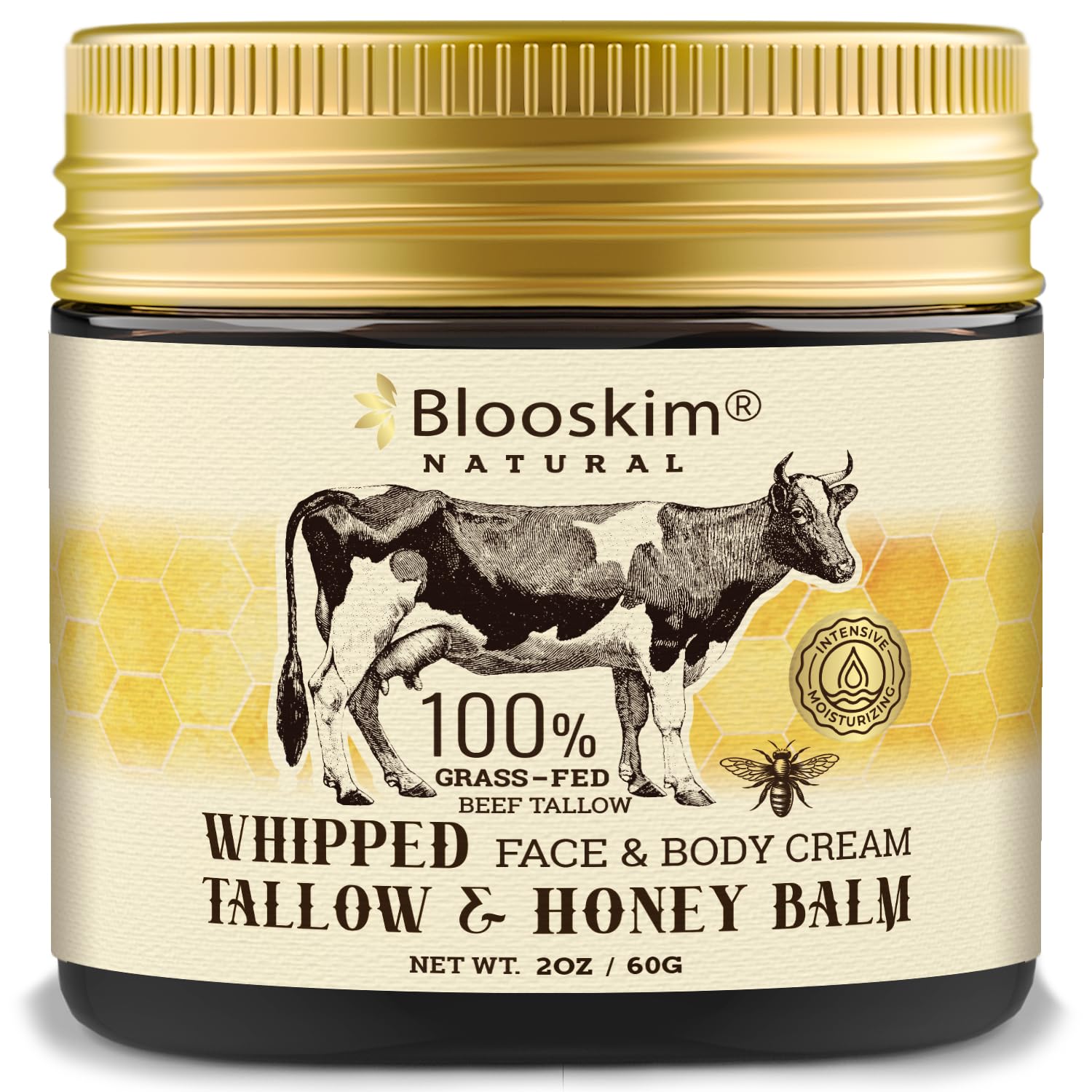 Blooskim front jar shot shows compact 2oz packaging and brand benefit