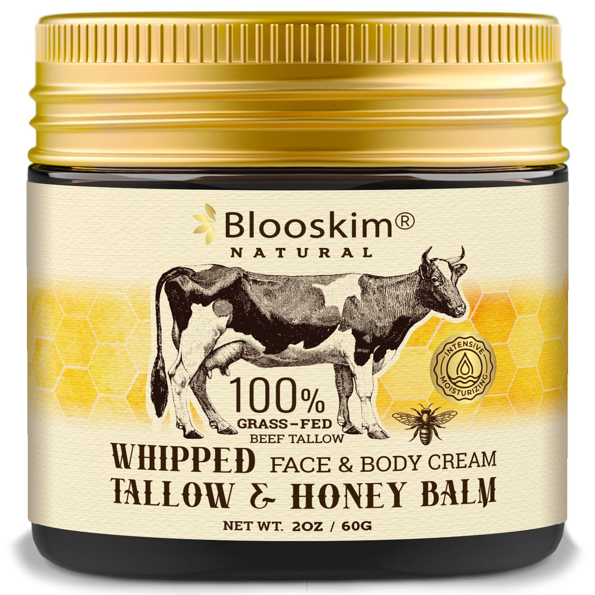 Blooskim front jar shot shows compact 2oz packaging and brand benefit
