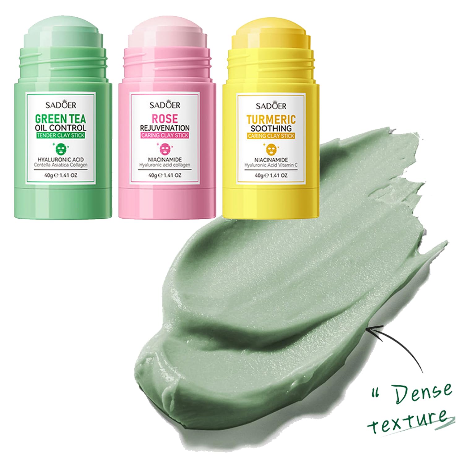 blopuivo green tea stick texture close-up showing moisturizing, smooth finish