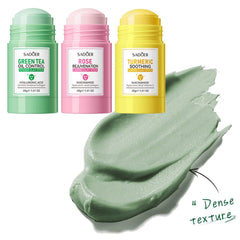 blopuivo green tea stick texture close-up showing moisturizing, smooth finish