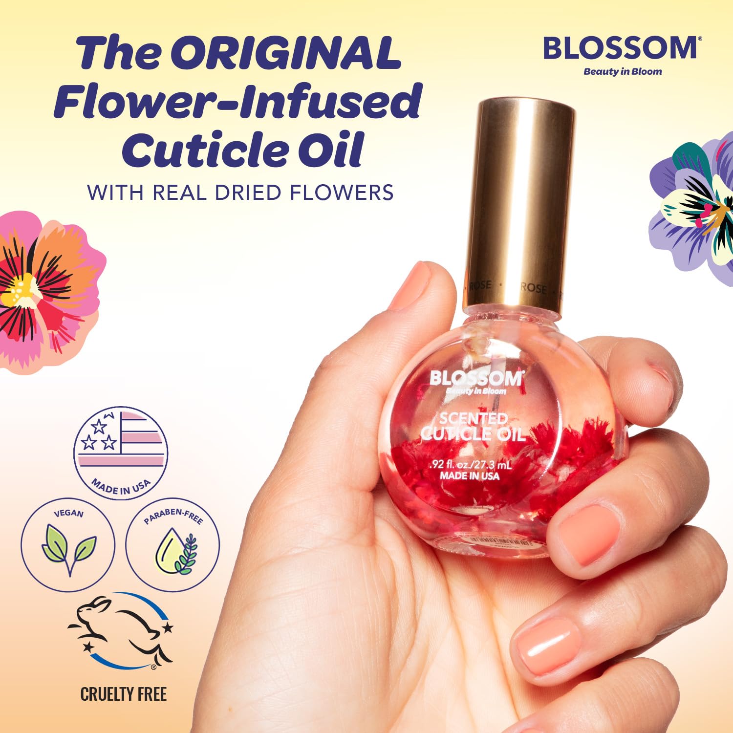 Blossom brush applicator close-up demonstrating precise application and easy control
