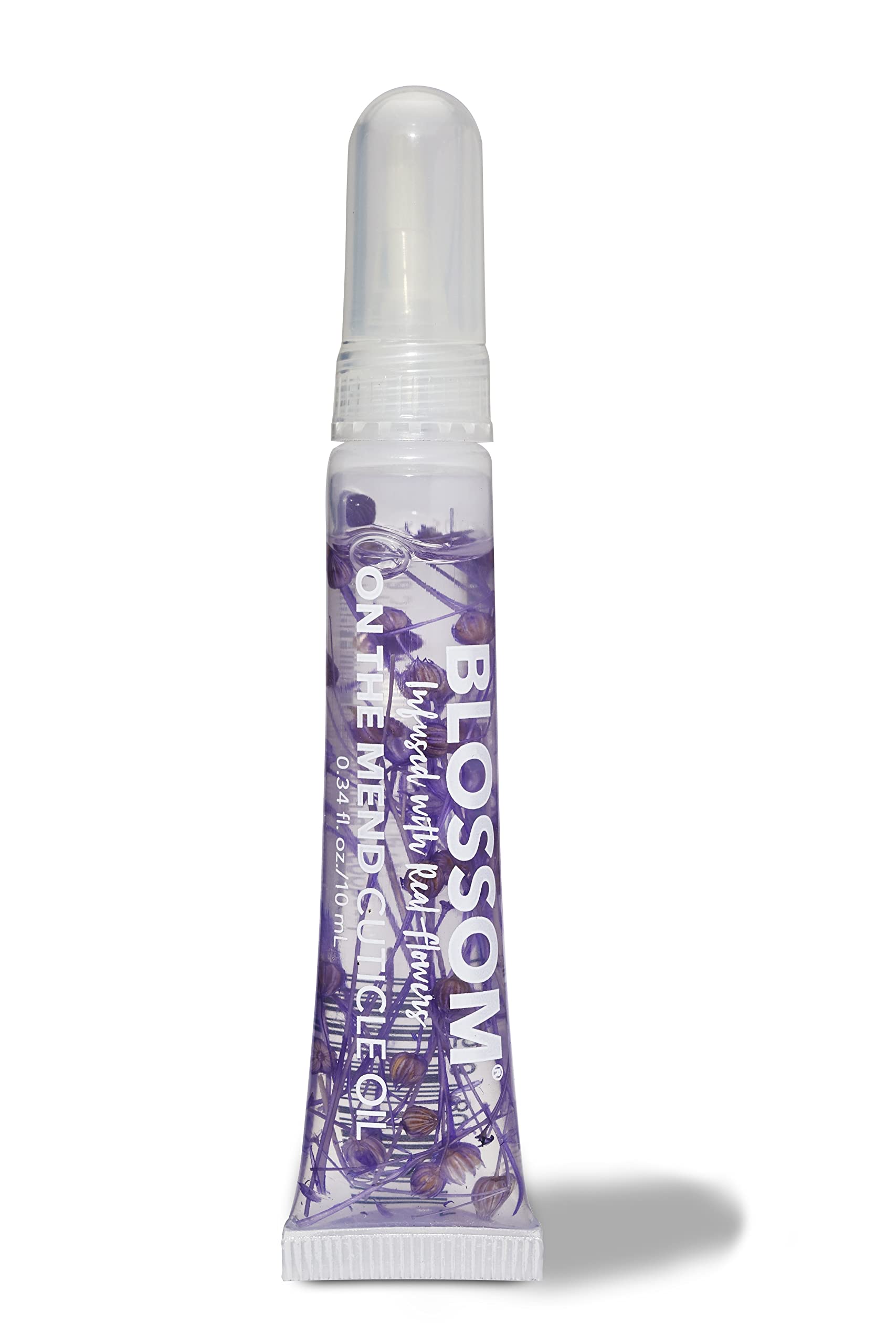 Blossom cuticle oil pen front view showing compact travel benefit