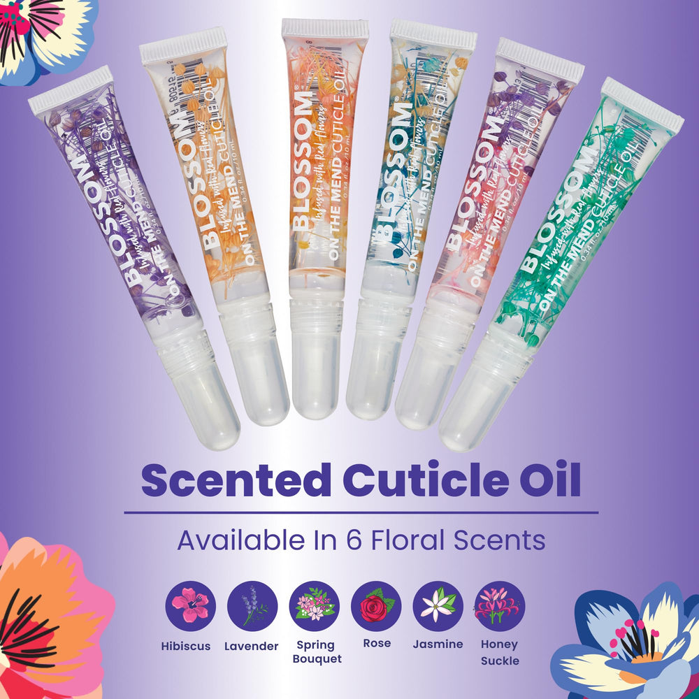 Blossom travel size in hand for pocketable convenience benefit