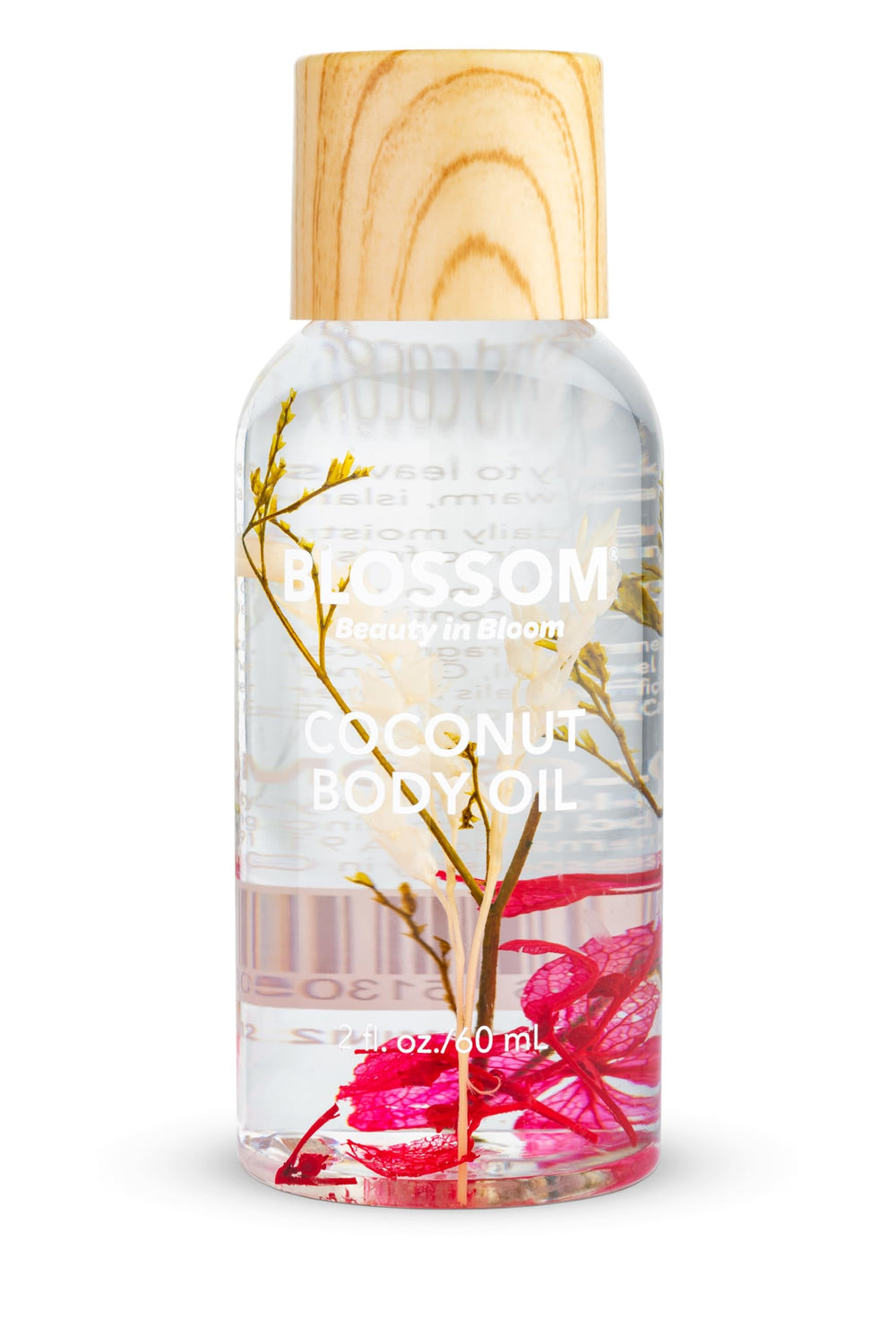 Blossom front bottle showing label and coconut scent, perfect for gifting