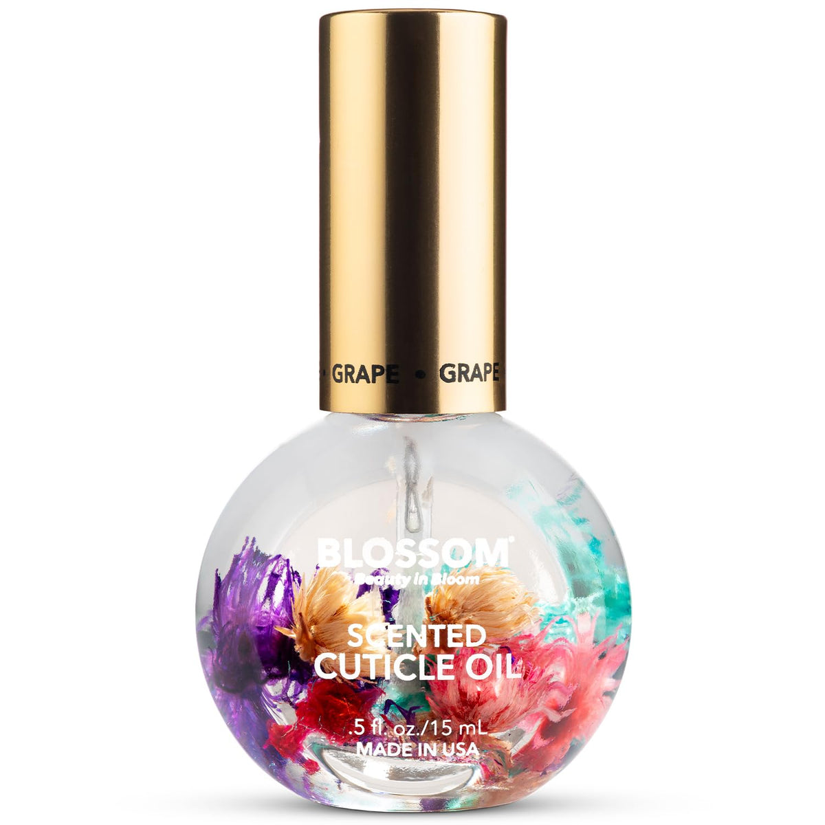 Blossom grape front packaging showcasing bottle and floral infusion for attractive gifting