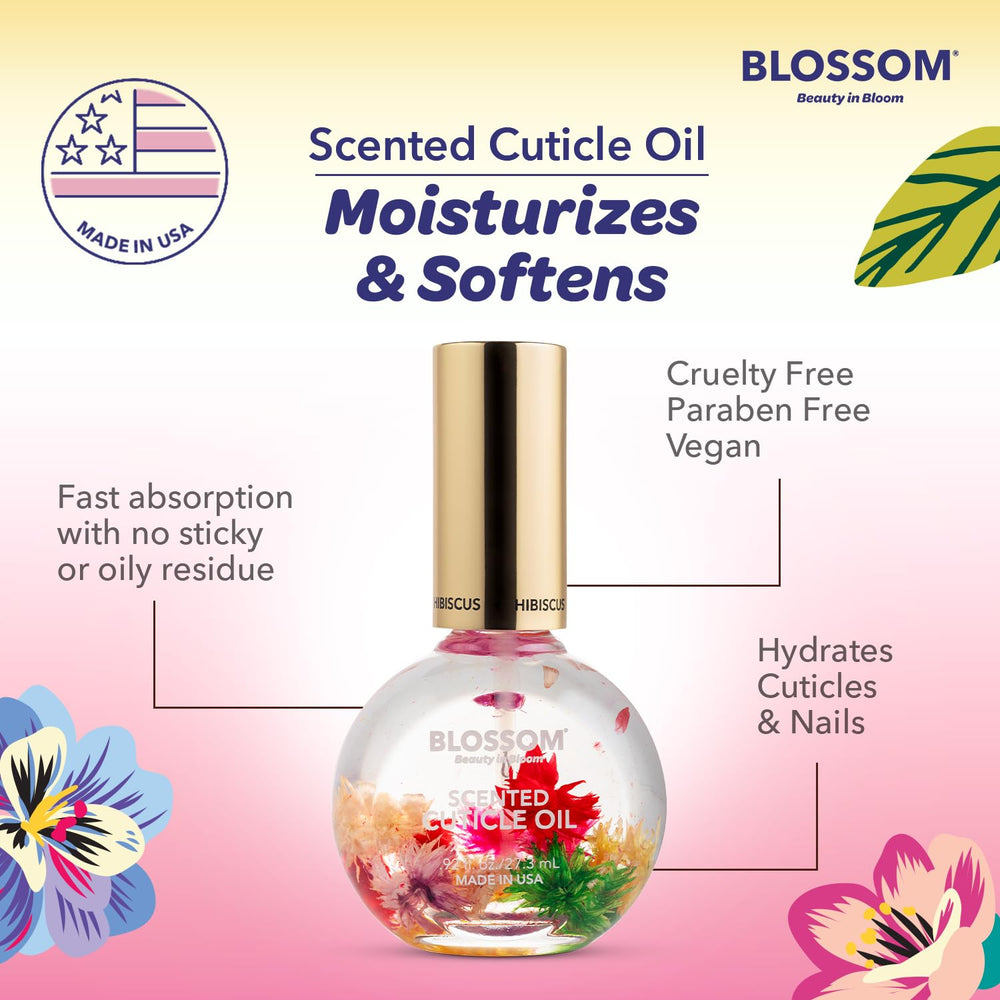 Blossom label close-up highlighting natural ingredients and safety