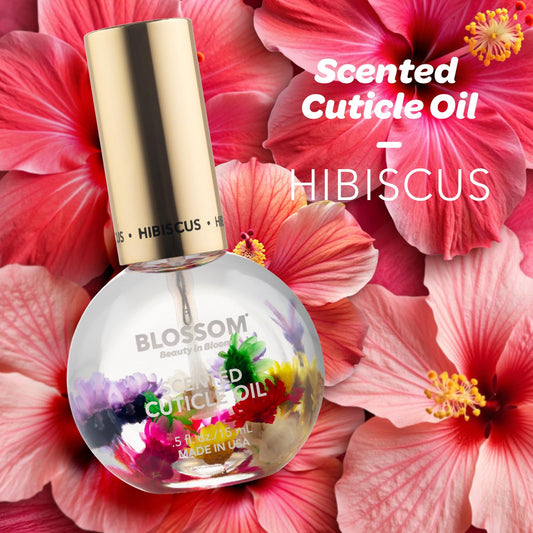 Blossom hibiscus close-up of dried flower pieces inside bottle highlighting natural decor