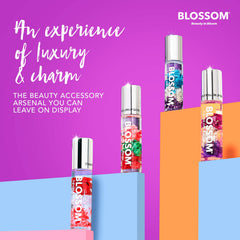Blossom trio arranged on vanity to showcase decorative, display-ready packaging