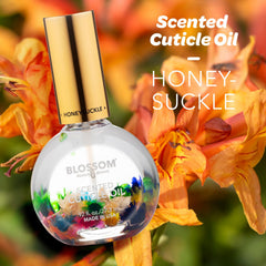 Blossom honeysuckle top view cap open highlighting applicator and portability