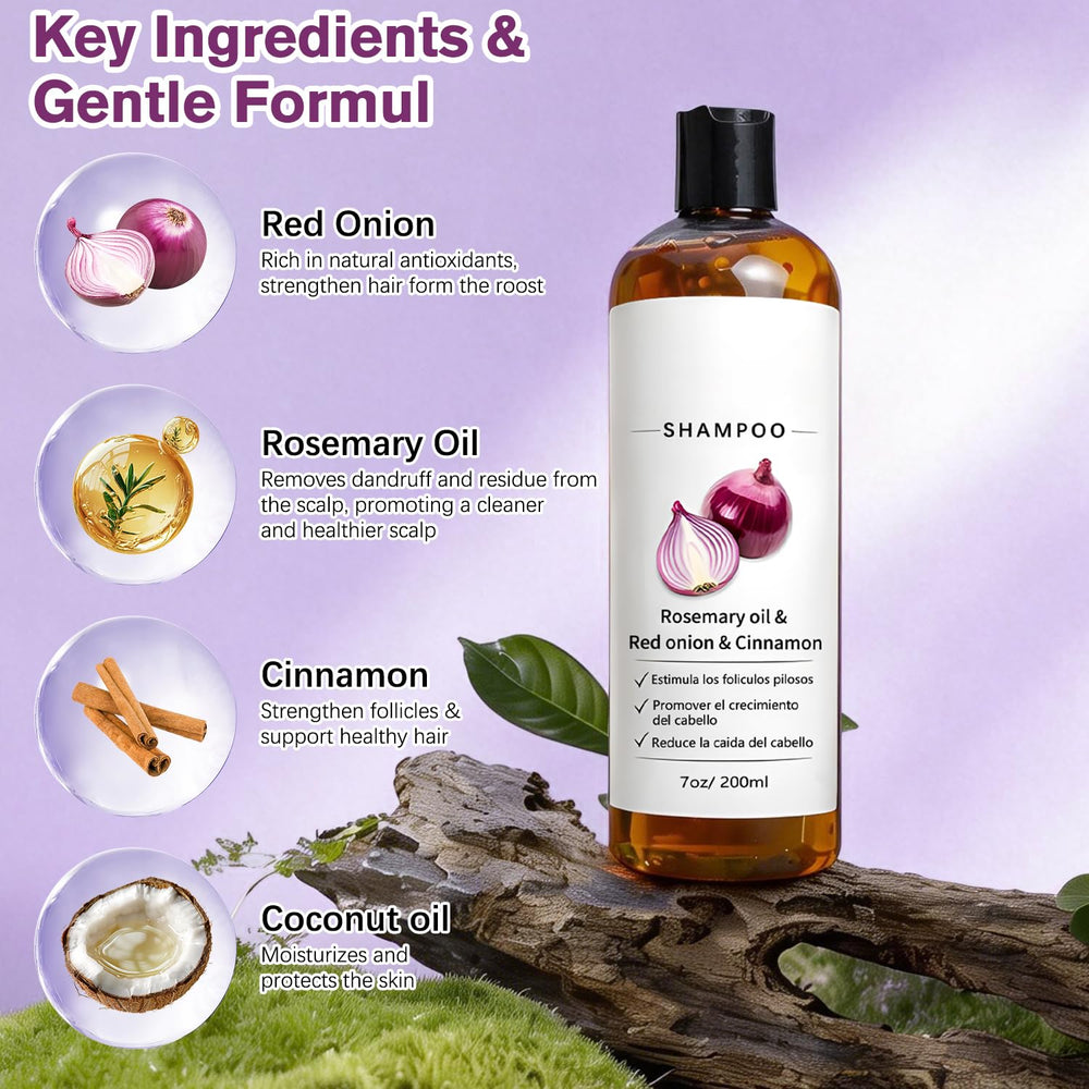 Rosemary oil dropper with BLOWADM bottle showing scalp-soothing botanical action