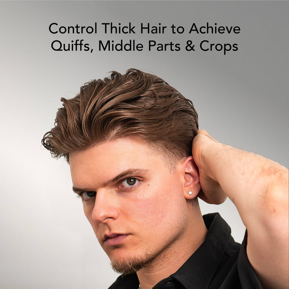 BluMaan clay in barbershop setting highlighting professional-quality control