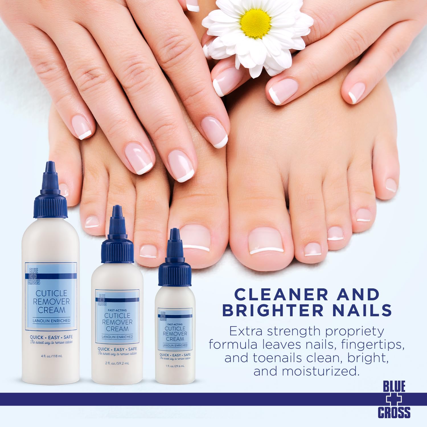 Blue Cross cream texture close-up showing rich moisturizing formula