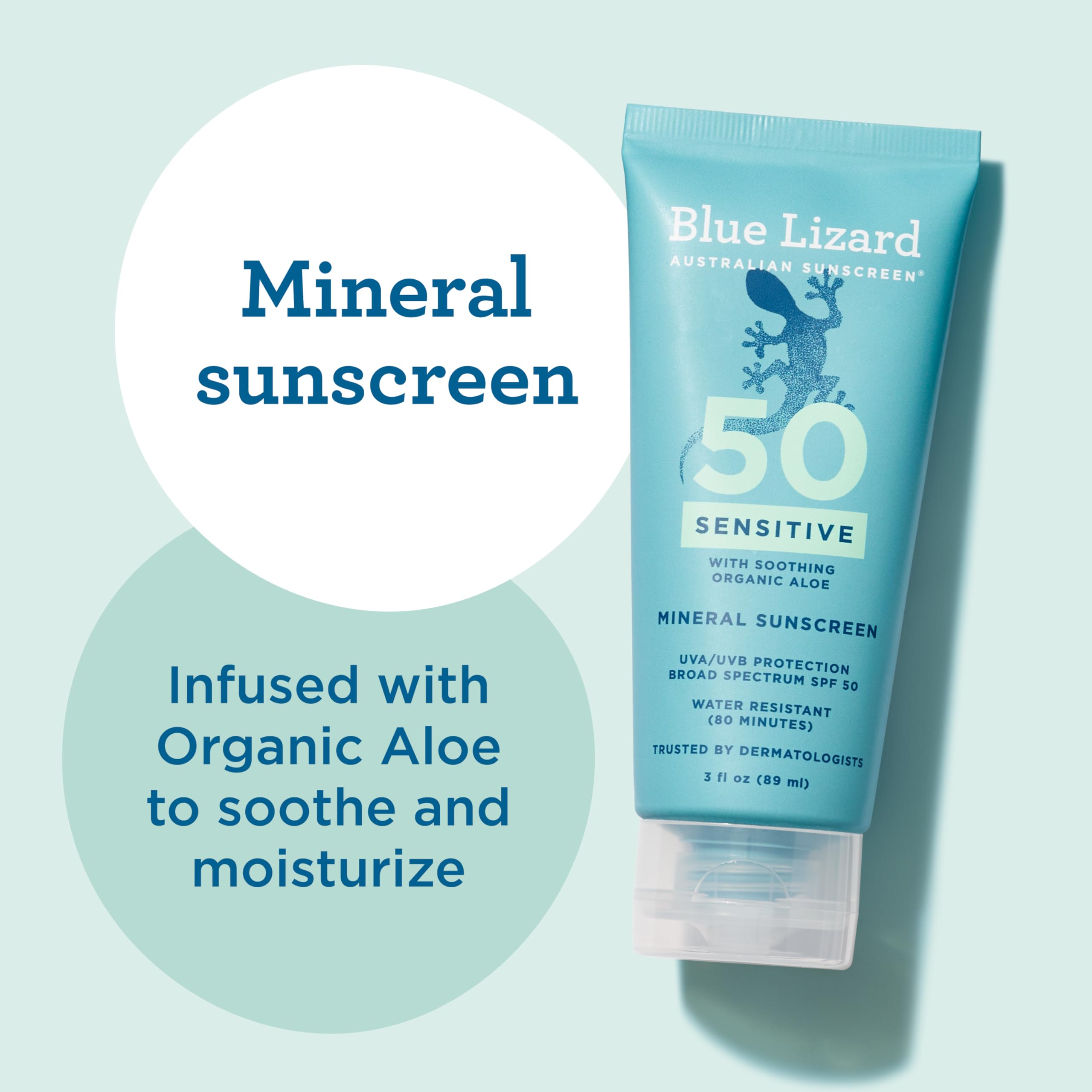 Blue Lizard being applied to arm demonstrating even coverage and gentle feel