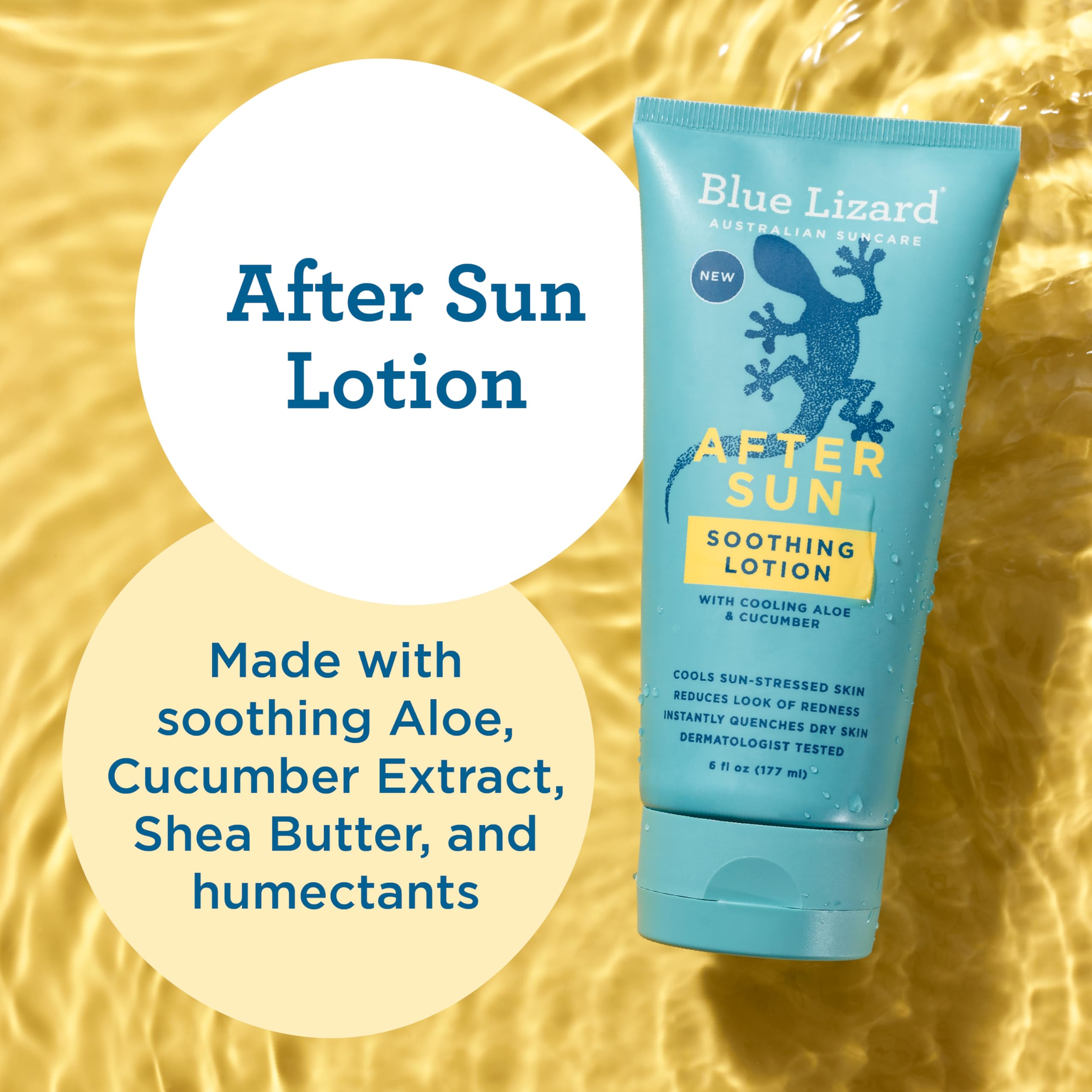 Applying Blue Lizard on forearm to soothe and cool sun-exposed skin