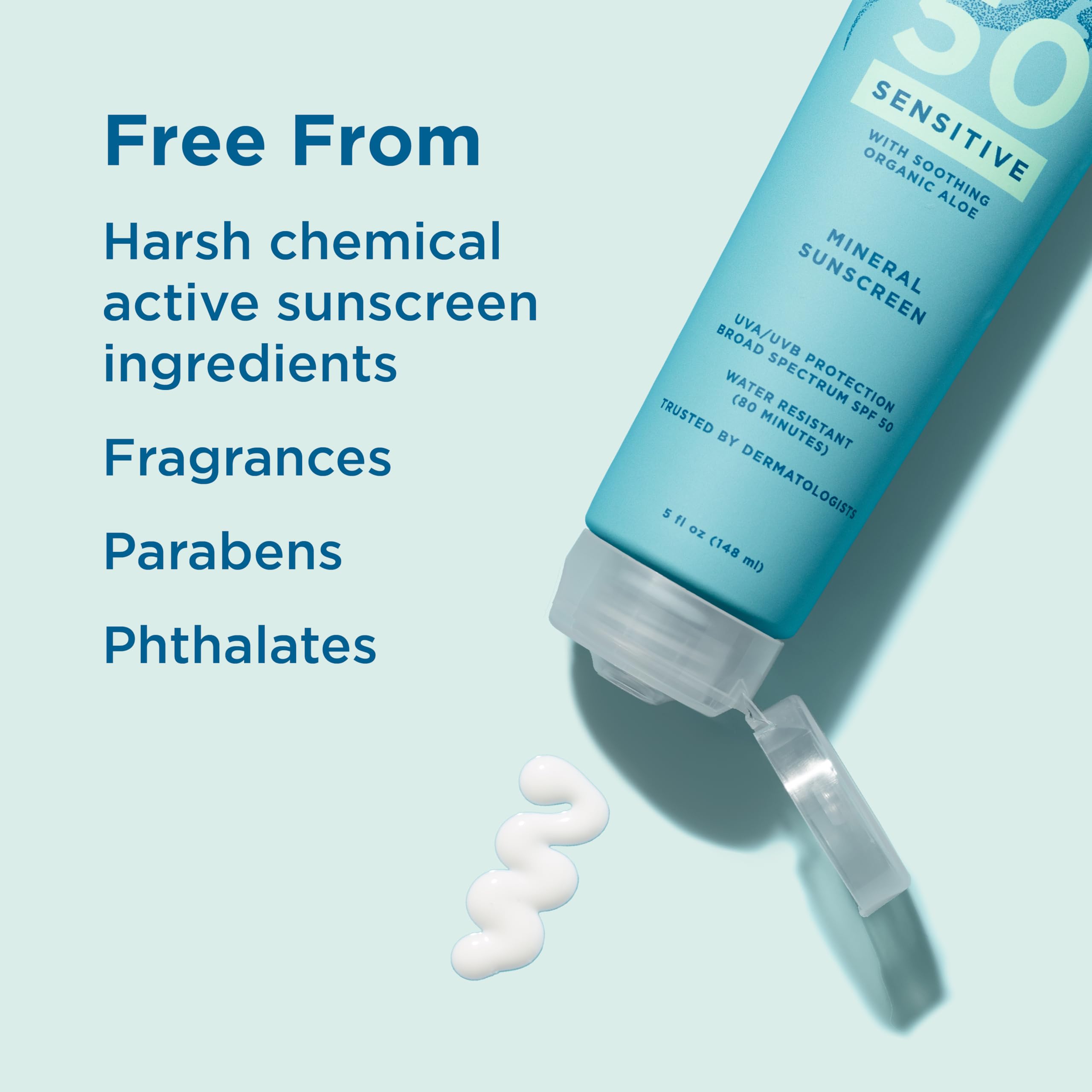 Blue Lizard ingredient label close-up highlighting zinc oxide and aloe vera