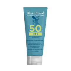 Blue Lizard front packaging showing kid-friendly SPF 50 protection