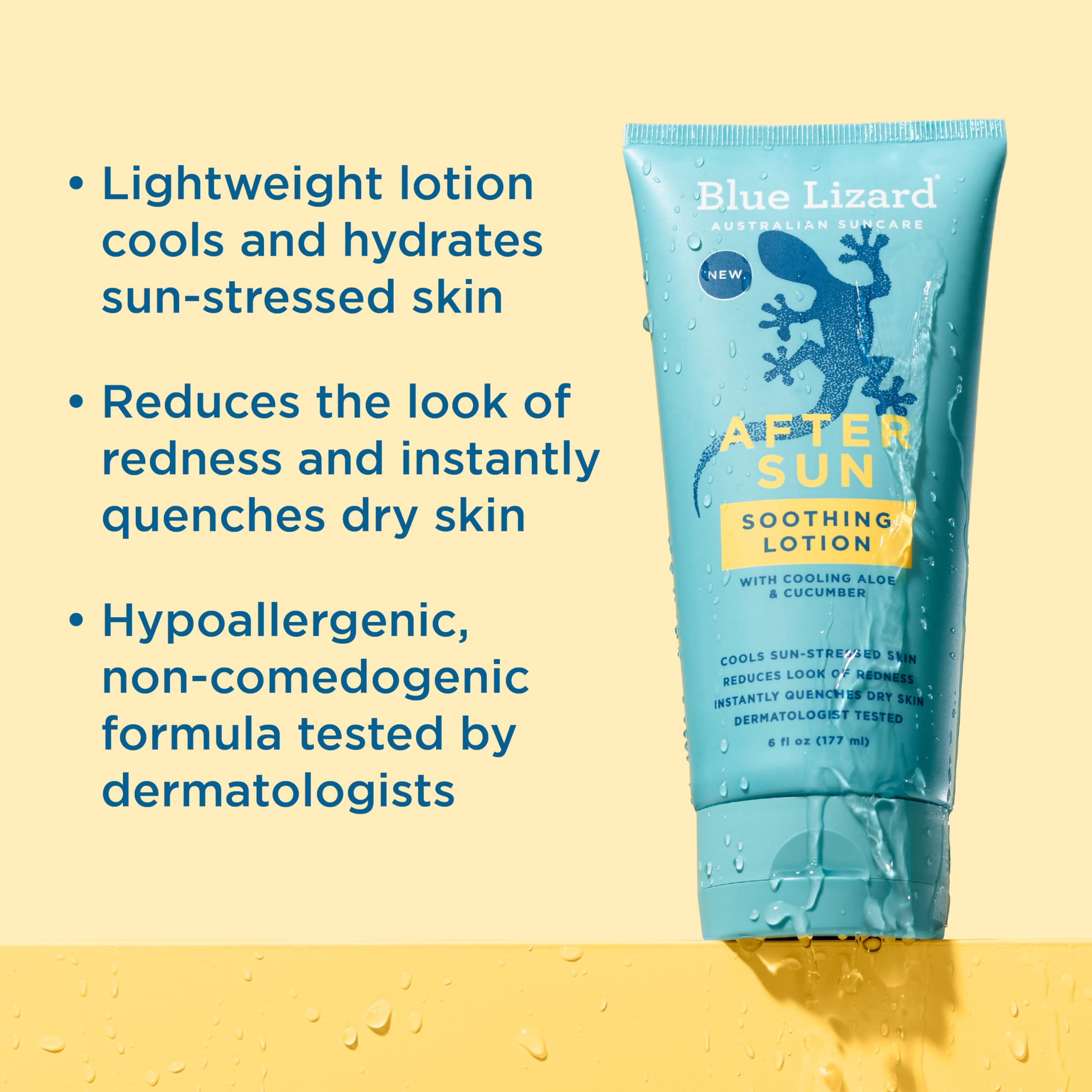 Blue Lizard lotion texture close-up demonstrating lightweight, hydrating feel