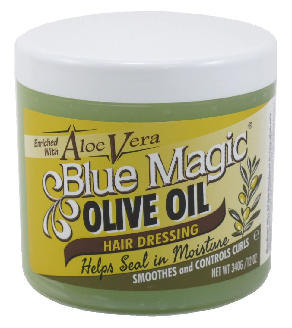 Blue Magic jar front view showing label and 12 ounce size for easy identification and storage