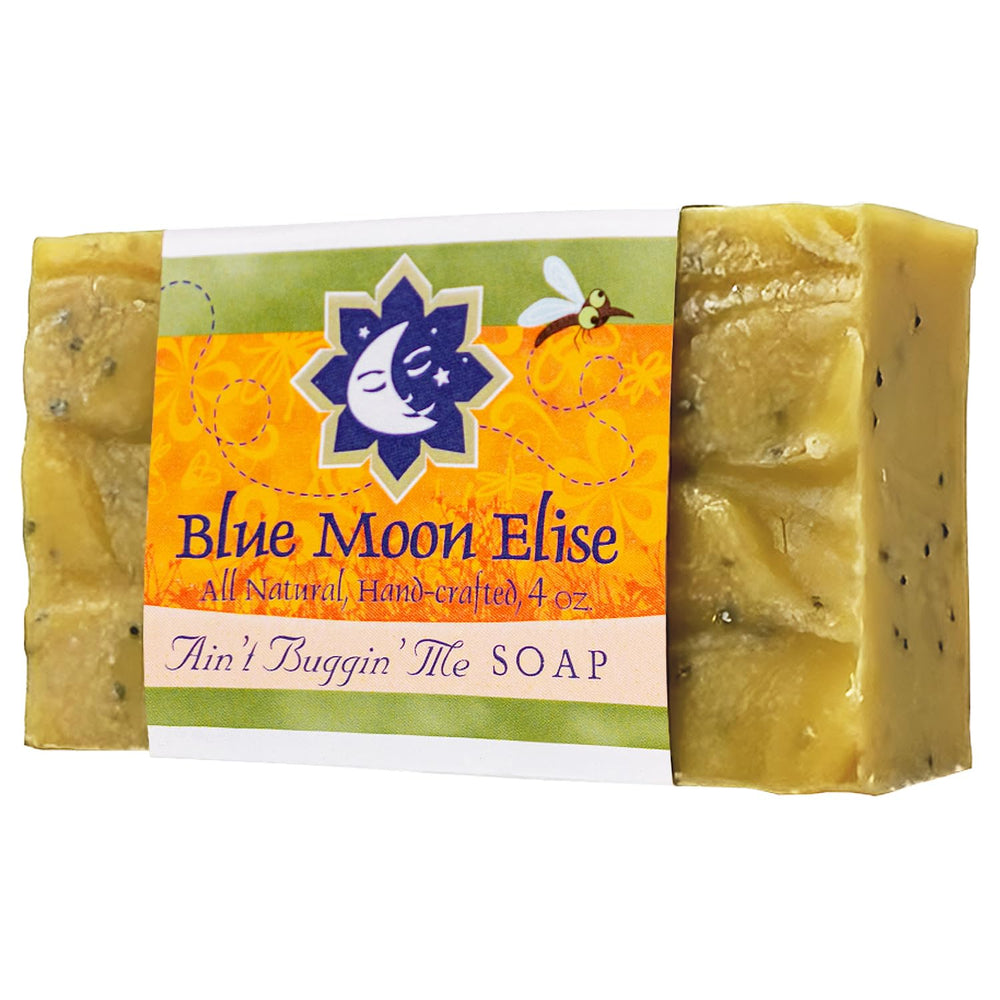 Blue Moon Elise front packaging showing the citronella soap bar benefit