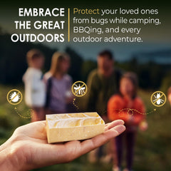 Blue Moon Elise soap in hand demonstrating portability and convenience