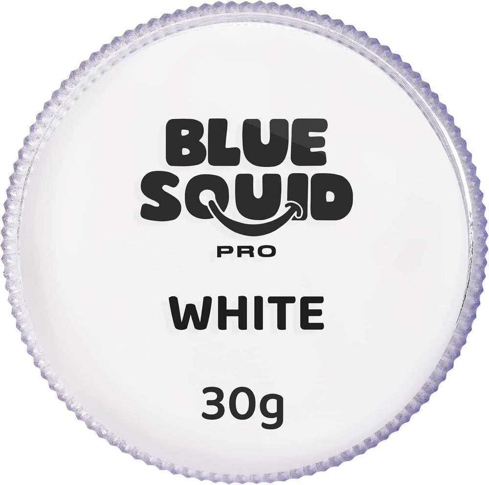 Blue Squid front packaging showing white single cake and clear pan for quick identification and value