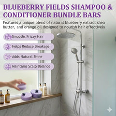 Generic Blueberry Fields shampoo bar close-up showing smooth antioxidant-rich texture