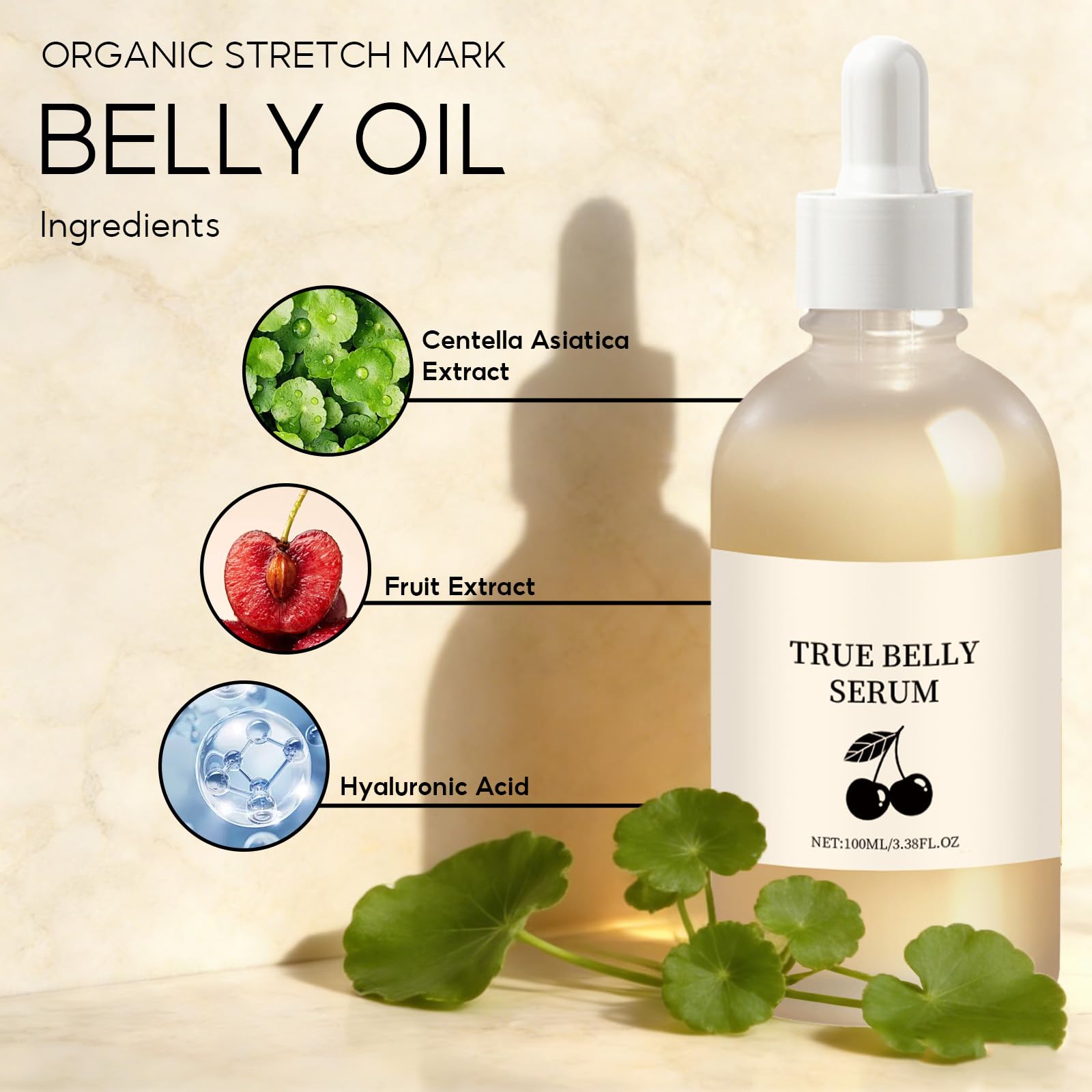 BlueBouff applied to pregnant belly demonstrating gentle massage benefit