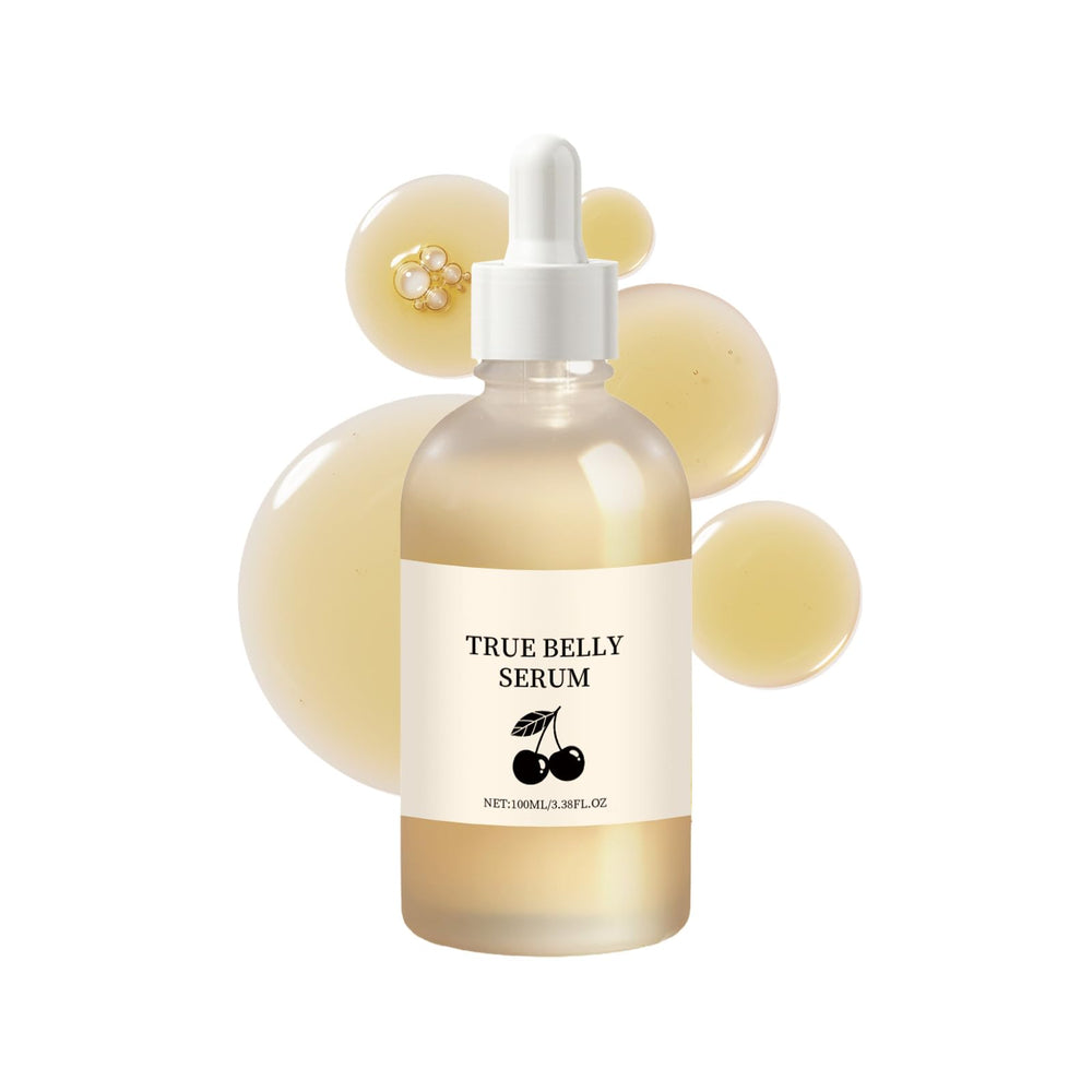 BlueBouff bottle front view showing compact, pregnancy-safe belly oil