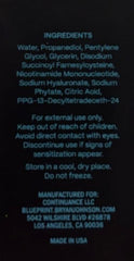 Blueprint Bryan Johnson back label close-up showing formulation details and directions benefit