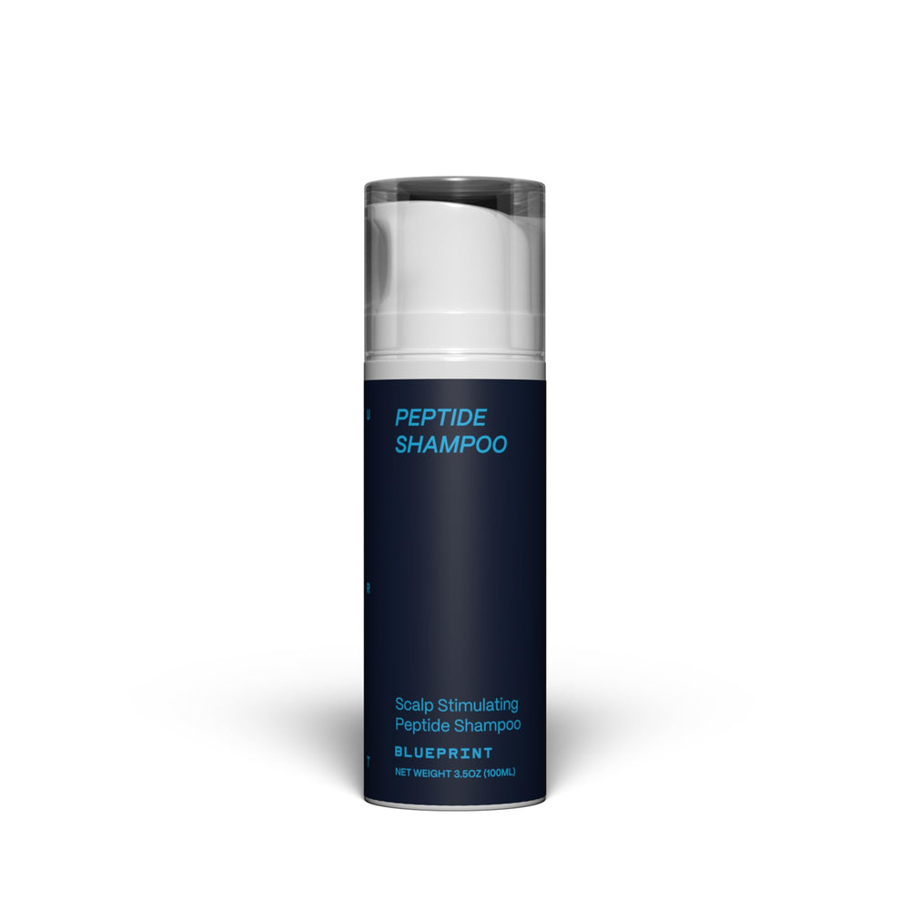 Blueprint Bryan Johnson front packaging showing bottle and clean design, promotes gentle cleansing