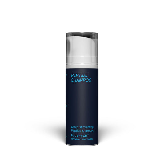 Blueprint Bryan Johnson front packaging showing bottle and clean design, promotes gentle cleansing