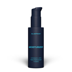 Blueprint Bryan Johnson moisturizer jar front view showing clean packaging and daily use benefit