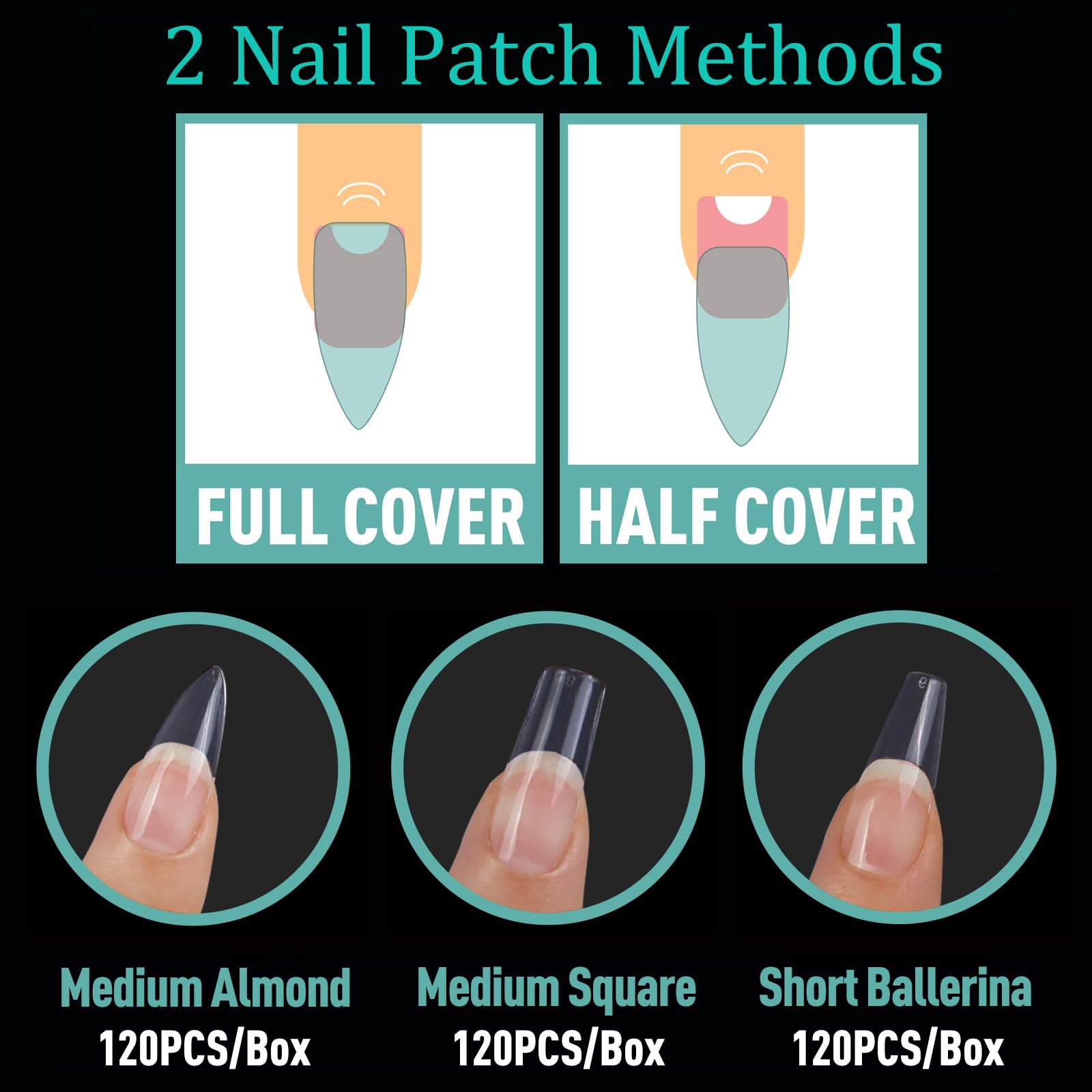 BlueZOO ballerina style on fingers highlighting tapered shape and salon look benefit