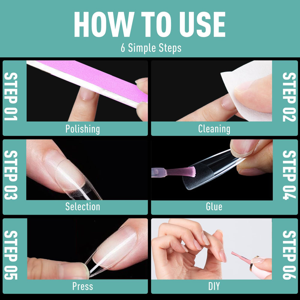 BlueZOO DIY application scene with tools and nails for easy at-home manicure benefit