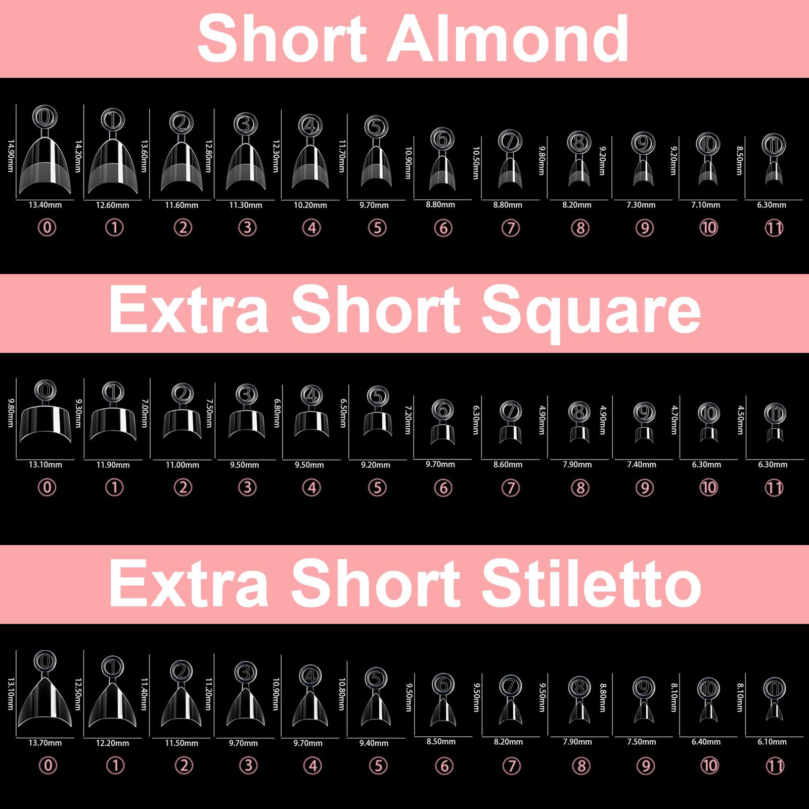 BlueZOO tapered square tips displayed to show straight-edge modern look