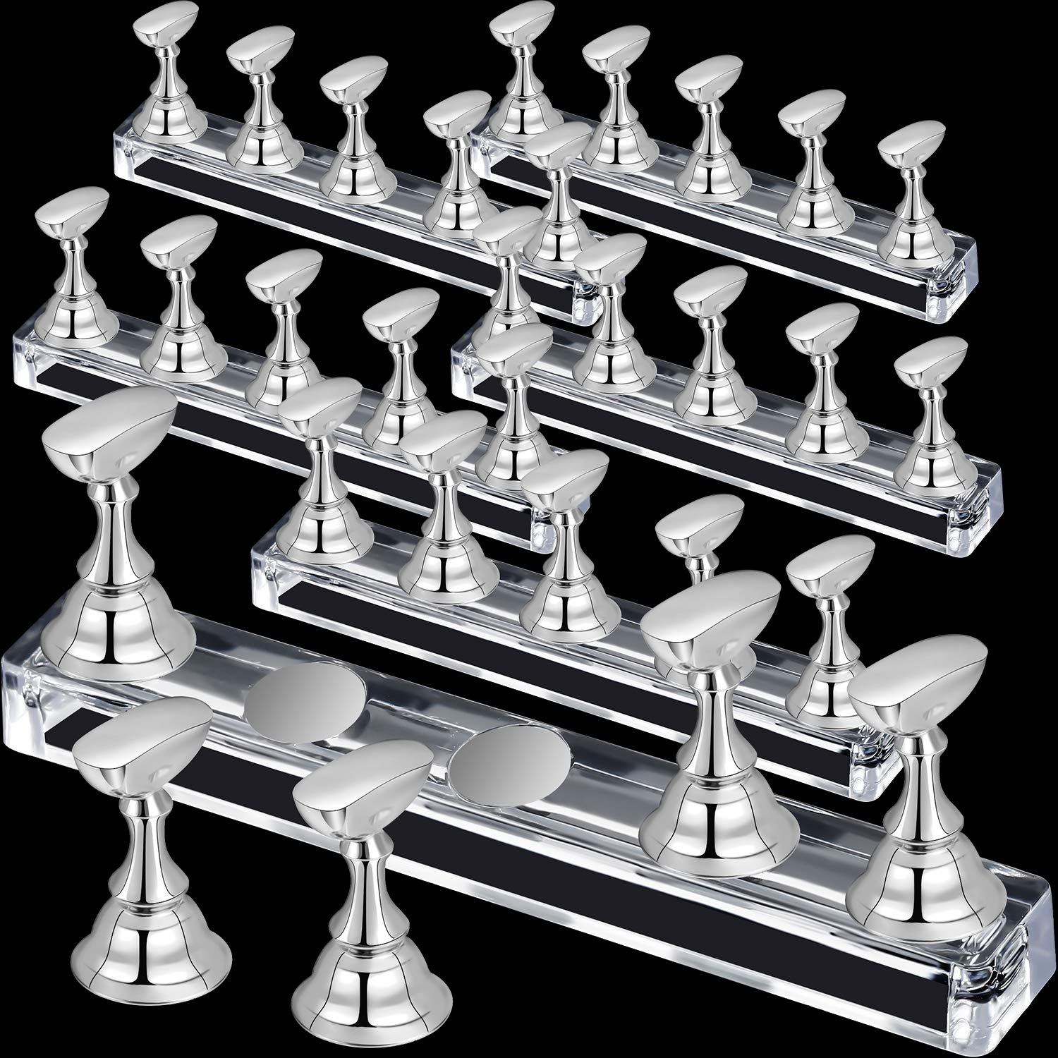 Blulu acrylic stand front view showing tidy display and easy access