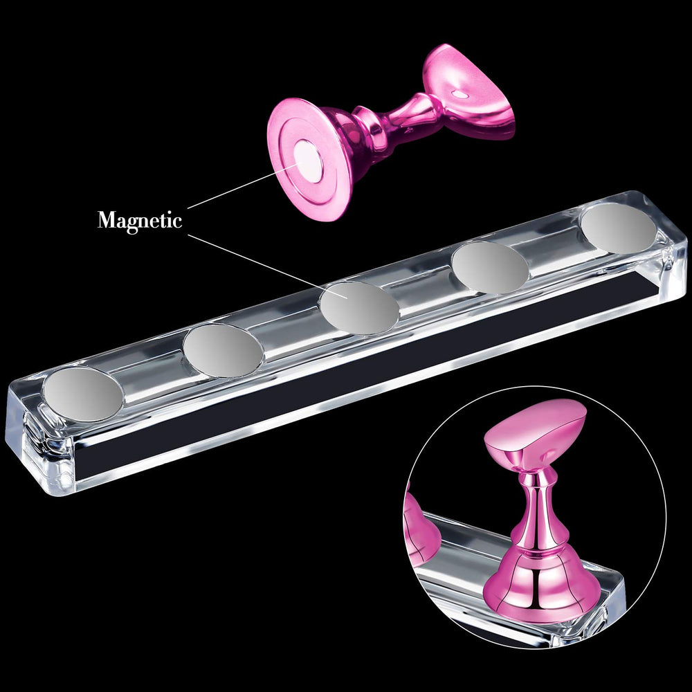 Blulu close-up of magnetic connection providing stable nail support