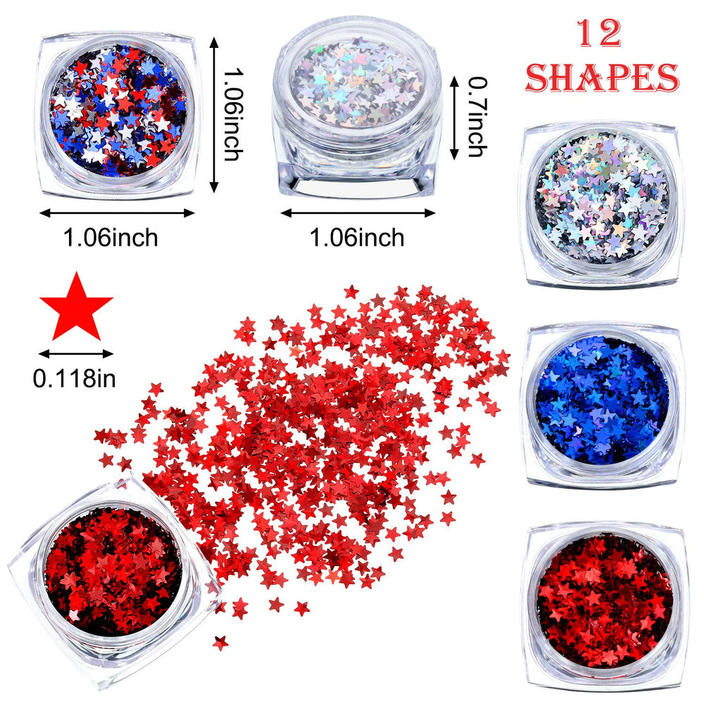 Blulu close-up of star sequins texture highlighting sparkle for eye-catching nails