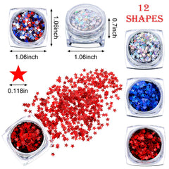 Blulu close-up of star sequins texture highlighting sparkle for eye-catching nails