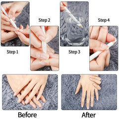Blulu pencils staged on vanity to suggest effortless at-home French manicure touch-ups