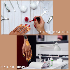 Blulu tips mounted on flexible practice hand for realistic practice
