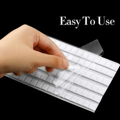 Blulu putty squares arrangement displaying reusable adhesive putty for neat mounting