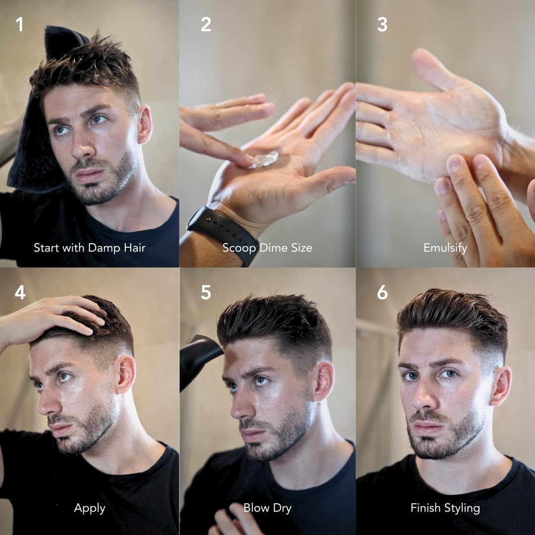 BluMaan before and after hair photos showing added volume and natural finish