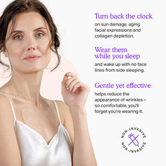 BLUMBODY pad placed on décolleté demonstrating comfortable coverage benefit