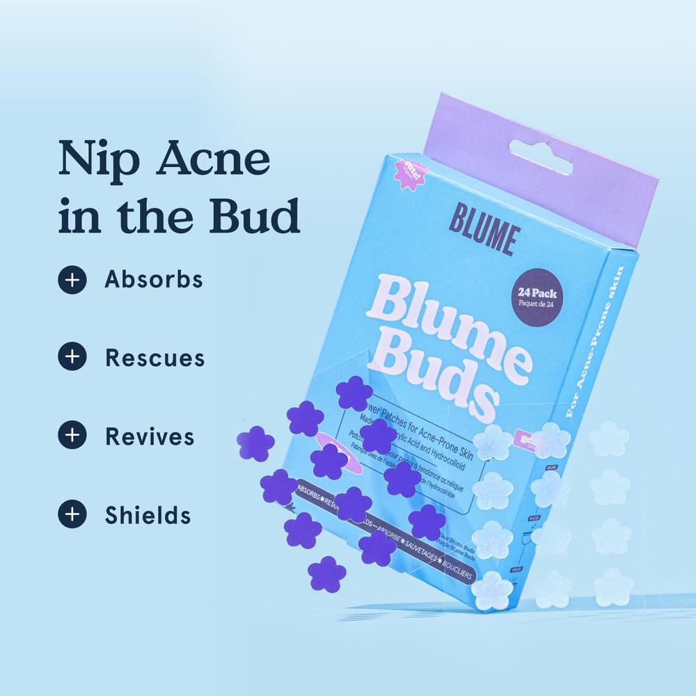 Blume patch close-up texture highlighting hydrocolloid absorption benefit
